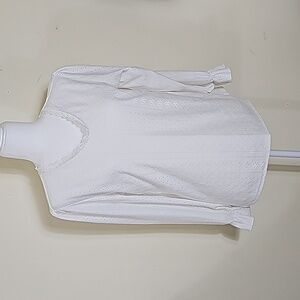 Women's cutout Lace Stitching V Neck Long Sleve Blouse Size L